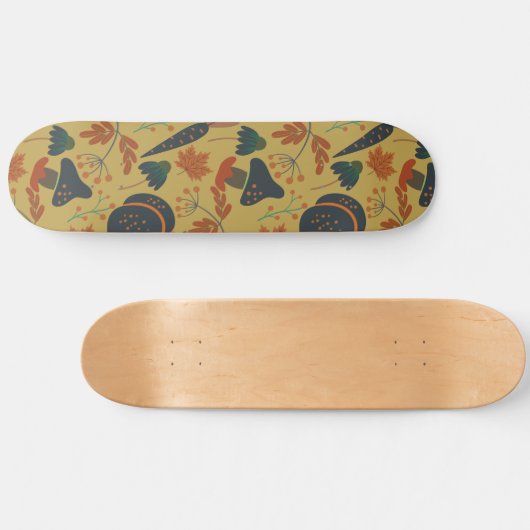 Pompoenen en wortelen naadloos patroon persoonlijk skateboard (Horizontaal)