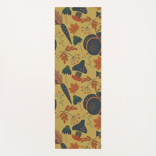 Pompoenen en wortelen naadloos patroon yogamat (Voorkant)