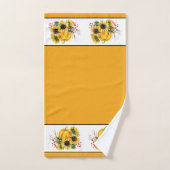Pompoenen en zonnebloemen bad handdoek (Handdoek)