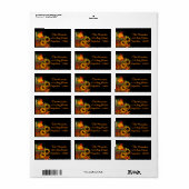 Pompoenen en zonnebloemen etiket (Full Sheet)