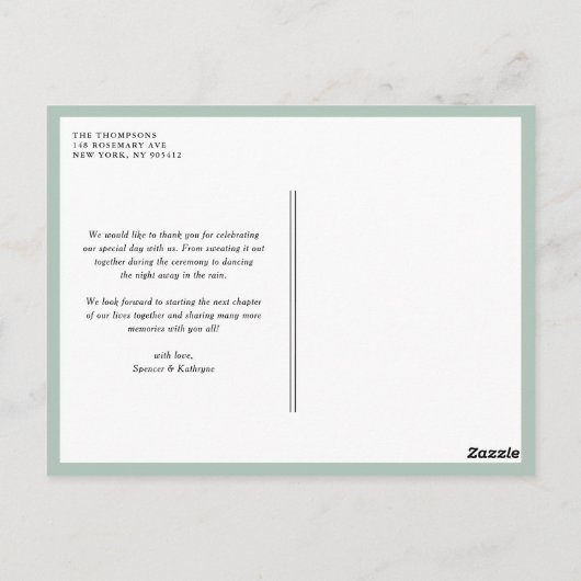 Pompoenen en Zonnebloemen Fall Wedding Dank u Briefkaart (Achterkant)