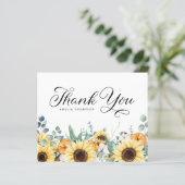 Pompoenen en Zonnebloemen Herfst Baby shower Dank  (Staand voorkant)