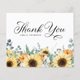 Pompoenen en Zonnebloemen Herfst Baby shower Dank 