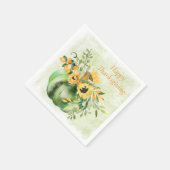 Pompoenen en zonnebloemen Herfst Papier Napkin Servet (Hoek)