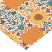 Pompoenen en zonnebloemen korte tafelloper (Hoek)