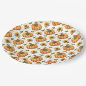 Pompoenen en zonnebloemen papieren bordje (Gekanteld)