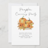 Pompoenen en Zonnebloemen Pompoen Carving Party Kaart (Voorkant)