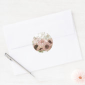 Pompoenen en zonnebloemen ronde sticker (Envelop)