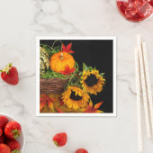 Pompoenen en zonnebloemen servetten (Insitu)