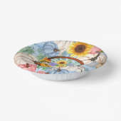 Pompoenen en zonnebloemen voor Herfst Papieren Kommen (Gebogen)