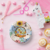 Pompoenen en zonnebloemen voor Herfst Papieren Kommen (Feest)