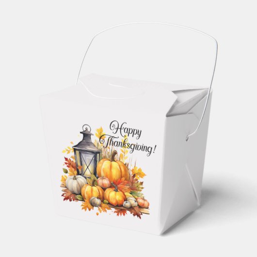 Pompoenen esdoorn boom bladeren Lamp Thanksgiving Bedankdoosjes (Voorkant Zijde)