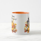 Pompoenen esdoorn boom bladeren Lamp Thanksgiving Mok (Midden)