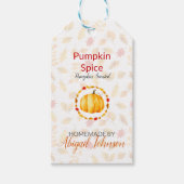 Pompoenen Etiket op specerijen | Label van het pro Cadeaulabel (Voorkant)