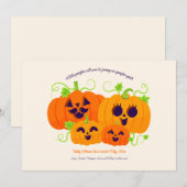 Pompoenen Familie Zwangerschapsaankondiging Kaart (Voorkant / Achterkant)