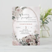Pompoenen Floral Baby shower Kaart (Staand voorkant)
