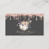 Pompoenen Floral Sweets Roos Gold Drids Bakery Visitekaartje (Voorkant)