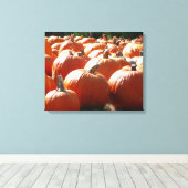 Pompoenen Foto voor Herfst, Halloween of Thanksgiv Canvas Afdruk (Insitu (Houten vloer))