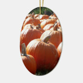 Pompoenen Foto voor Herfst, Halloween of Thanksgiv Keramisch Ornament (Links)