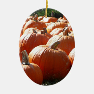 Pompoenen Foto voor Herfst, Halloween of Thanksgiv Keramisch Ornament