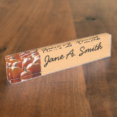 Pompoenen Foto voor Herfst, Halloween of Thanksgiv Naambordje (Zijkant)