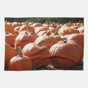 Pompoenen foto voor Herfst, Halloween of Thanksgiv Theedoek
