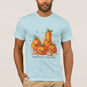 Pompoenen, Gebak & Geestelijke Vrede Kawaii Herfst T-shirt