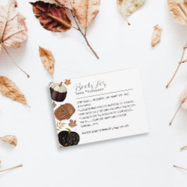 Pompoenen Gender Neutraal Boek Aanvraag Baby showe Informatiekaartje