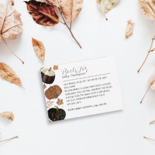 Pompoenen Gender Neutraal Boek Aanvraag Baby showe Informatiekaartje