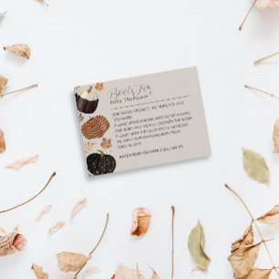 Pompoenen Gender Neutraal Boek Aanvraag Baby showe Informatiekaartje