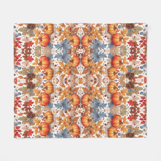 pompoenen geschilderd in verschillende design, pin fleece deken (Voorkant (Horizontaal))