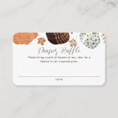 Pompoenen Geslacht Neutral Luier Raffle Baby showe Informatiekaartje (Voorkant)