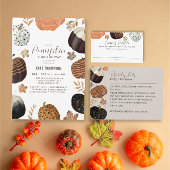 Pompoenen Geslacht Neutral Luier Raffle Baby showe Informatiekaartje