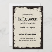 Pompoenen, Ghost en Moon Halloween Party Kaart (Achterkant)