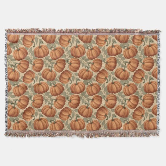 pompoenen gooien deken (Voorkant)