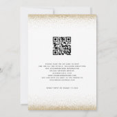 Pompoenen Goud Glitters QR-code Najaar Verliefd Wo Kaart (Achterkant)