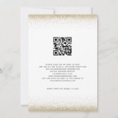 Pompoenen Goud Glitters QR-code Verliefd Worden Tr Kaart (Achterkant)