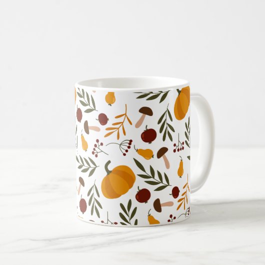 Pompoenen, Granaatappels en Peren Koffie Mok (Voorkant rechts)