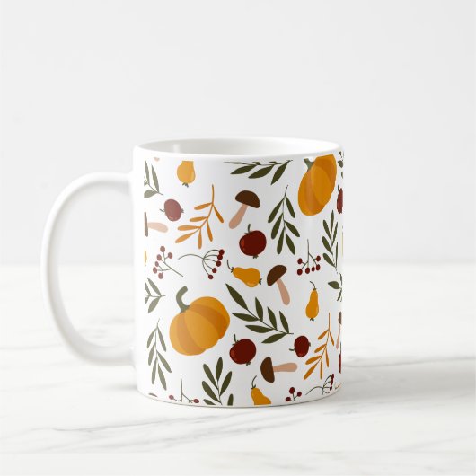 Pompoenen, Granaatappels en Peren Koffie Mok (Links)