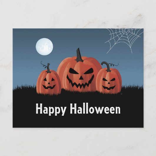 Pompoenen Halloween Briefkaart (Voorkant)