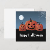 Pompoenen Halloween Feestdagenkaart (Voorkant / Achterkant)