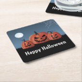 Pompoenen Halloween Kartonnen Onderzetters (Schuin)