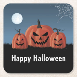 Pompoenen Halloween Kartonnen Onderzetters