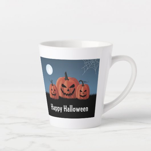 Pompoenen Halloween Latte Mok (Rechts)