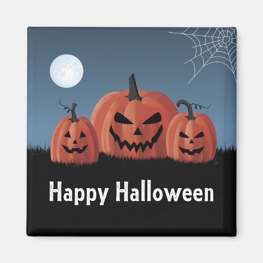 Pompoenen Halloween Magneet (Voorkant)