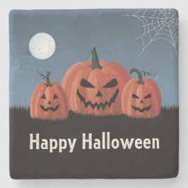 Pompoenen Halloween Stenen Onderzetter