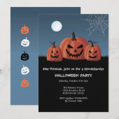 Pompoenen Halloween Uitnodiging (Voorkant / Achterkant)