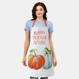 Pompoenen Happy Friendsgiving verbrand oranje herf Schort