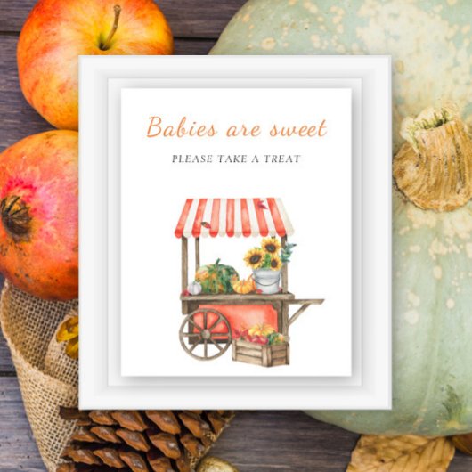 Pompoenen herfst baby shower - baby's zijn zoet poster