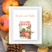 Pompoenen herfst baby shower - kaarten en geschenk poster